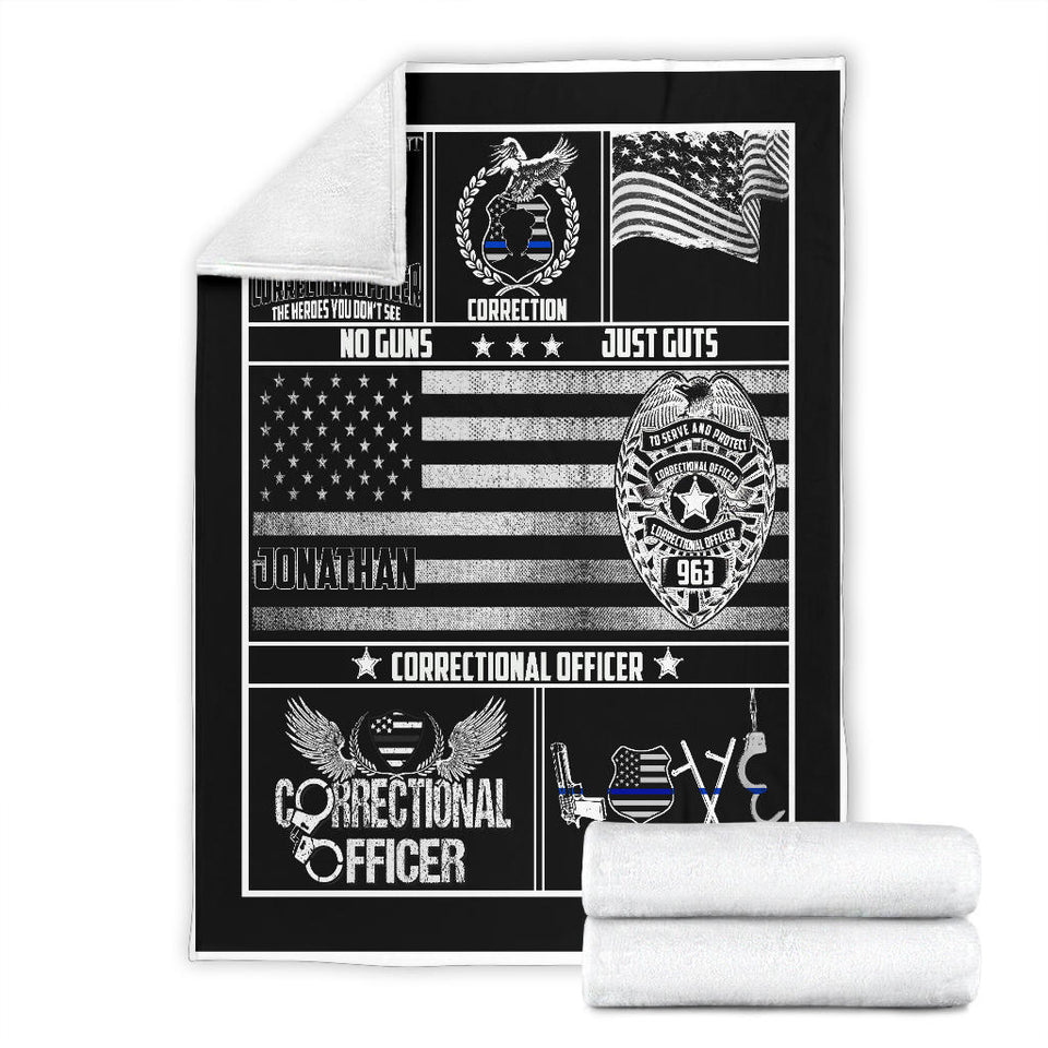 Corrections Officer Thin Silver Grey Gray Line American Flag