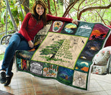 hiking mountain Milestone Blanket, Mountain Blanket - and Into The Forest I Go to Lose My Mind and Find My Soul Blanket