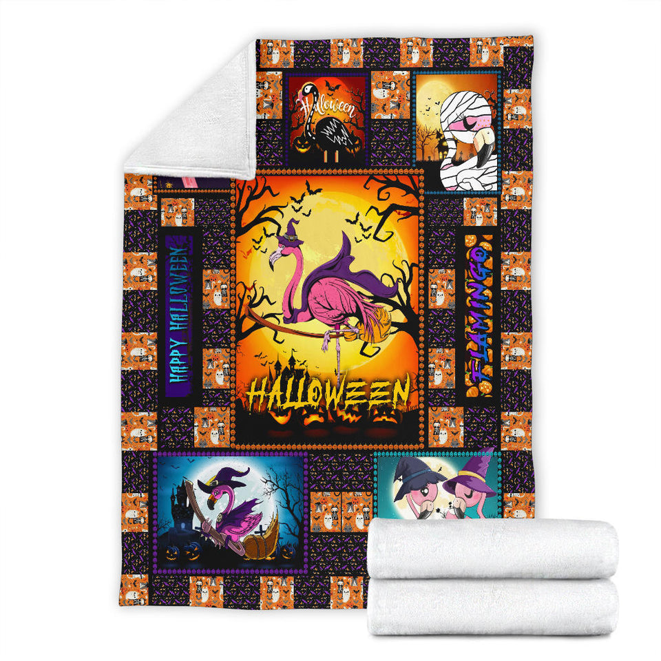 Halloween Flamingo Blanket
