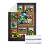 Green Tractor Machinery 3D Custom Fleece