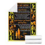 to My MOM Blanket, to My Mom For All The Time That I Forgot To "Thank You" from Daughter Fleece Blanket, Mother's Day Gift, Blanket for Mother's Day Gift for Mom - PL