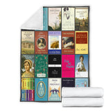 Jane Austen Books Blanket