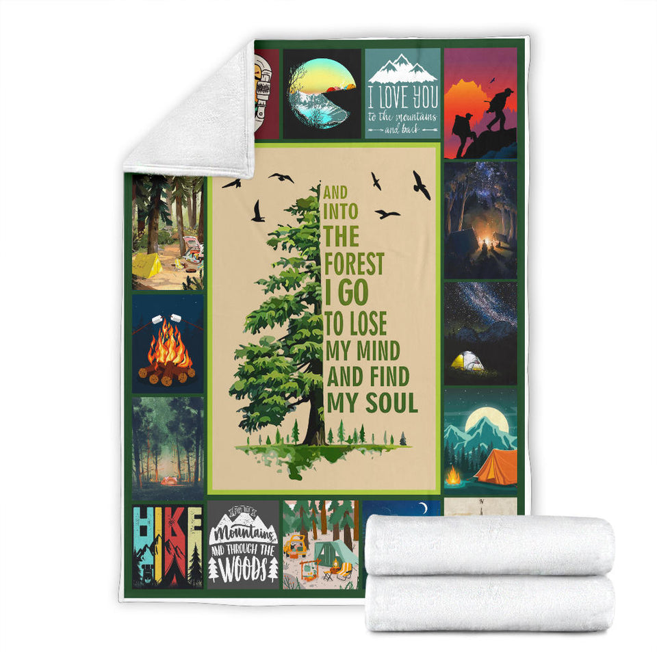 Milestone Blanket, Mountain Blanket - and Into The Forest I Go to Lose My Mind and Find My Soul Blanket - PL