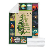 Milestone Blanket, Mountain Blanket - and Into The Forest I Go to Lose My Mind and Find My Soul Blanket - PL