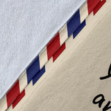 To My Son I Love You Letter Blanket