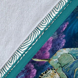 Turtle Swim With The Waves Lover Blanket