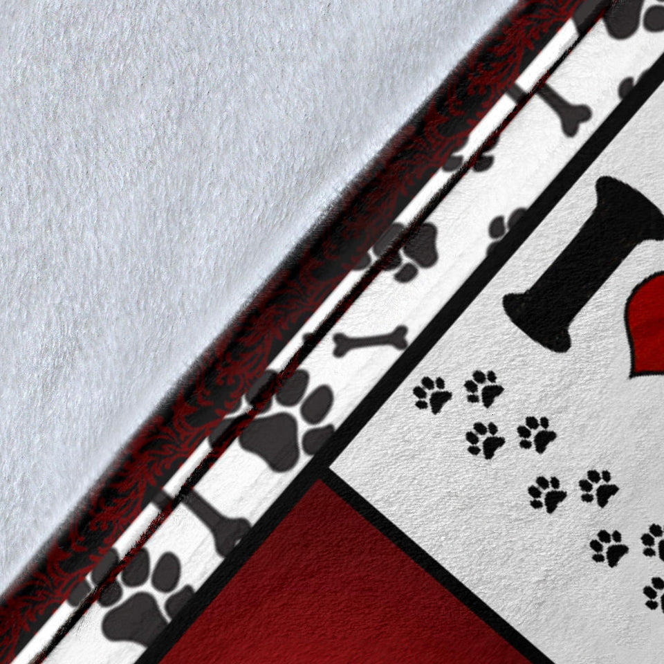 Bull Dog Fleece Throw Blanket Quilt I will always be by your side