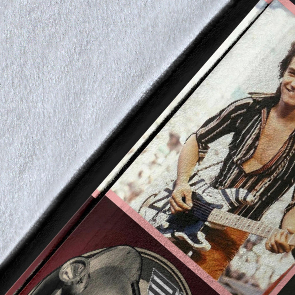 Van Halen Fleece Sherpa Throw Blanket Quilt