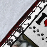 Husky Dog Fleece Throw Blanket Quilt I will always be by your side