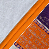 Clemson Tiger Fleece Sherpa Throw Blanket