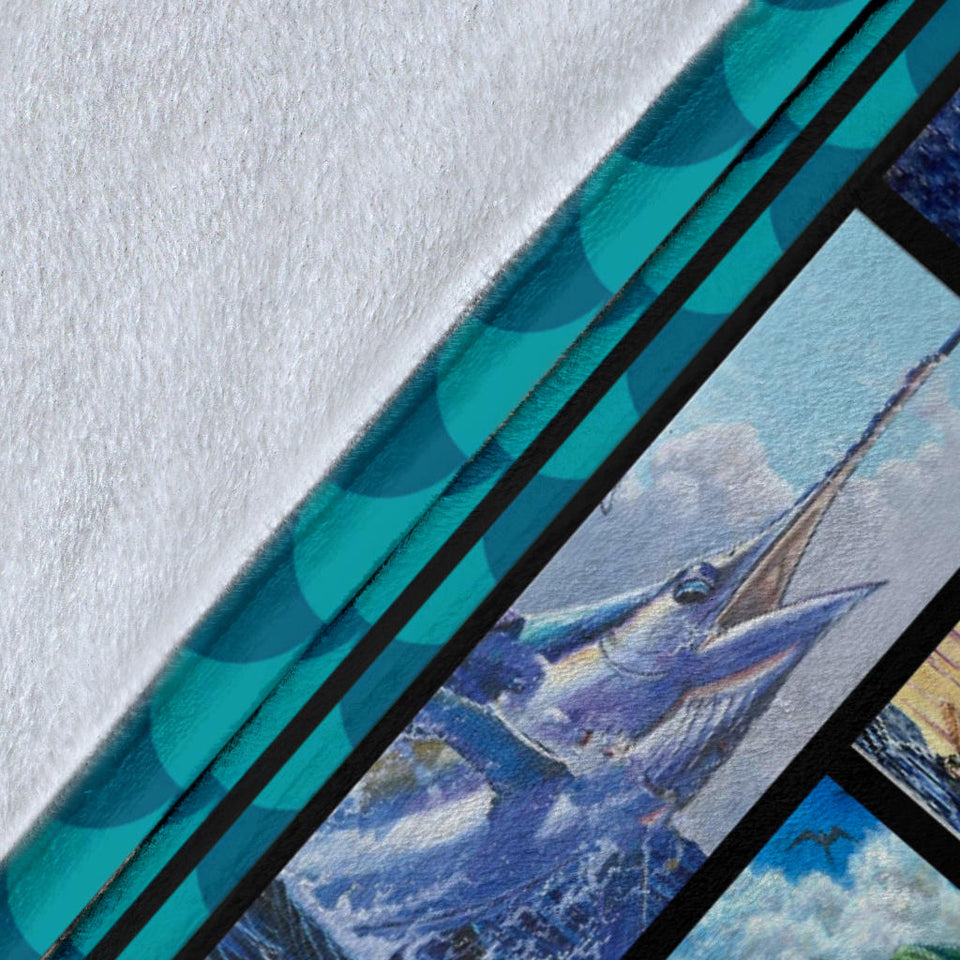 Love Marlin Sailfish Blanket copy