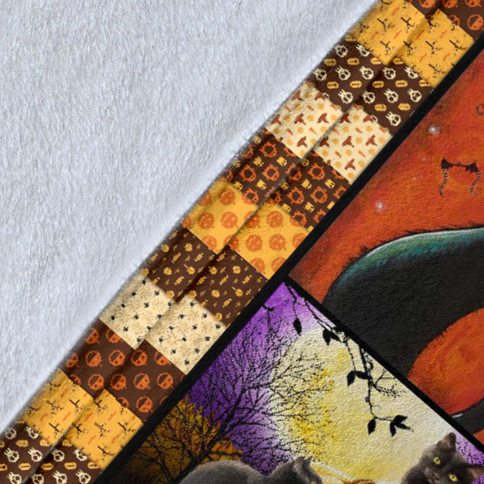 Halloween Cat Blanket Fleece