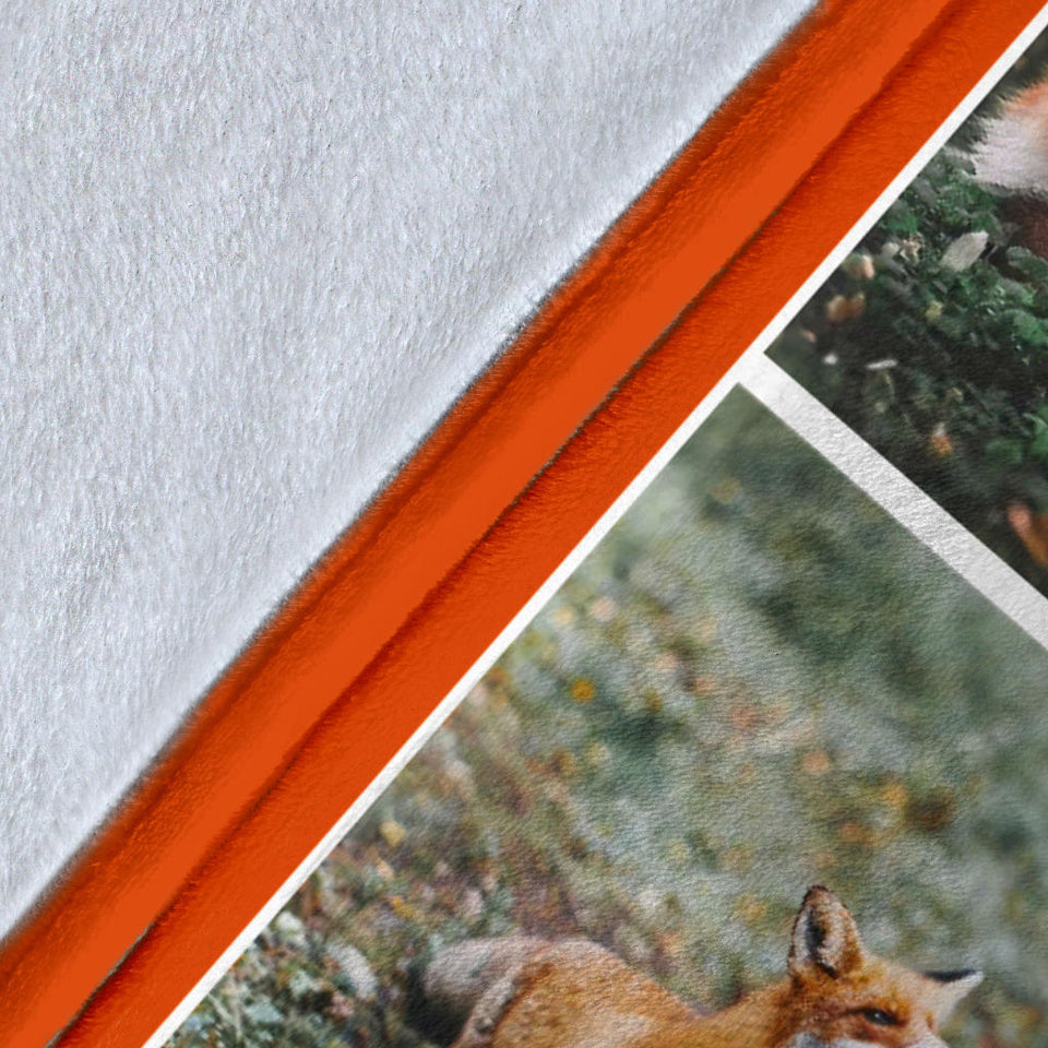 Love Fox Blanket Nature Love Red Foxes Quilt copy