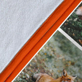 Love Fox Blanket Nature Love Red Foxes Quilt copy