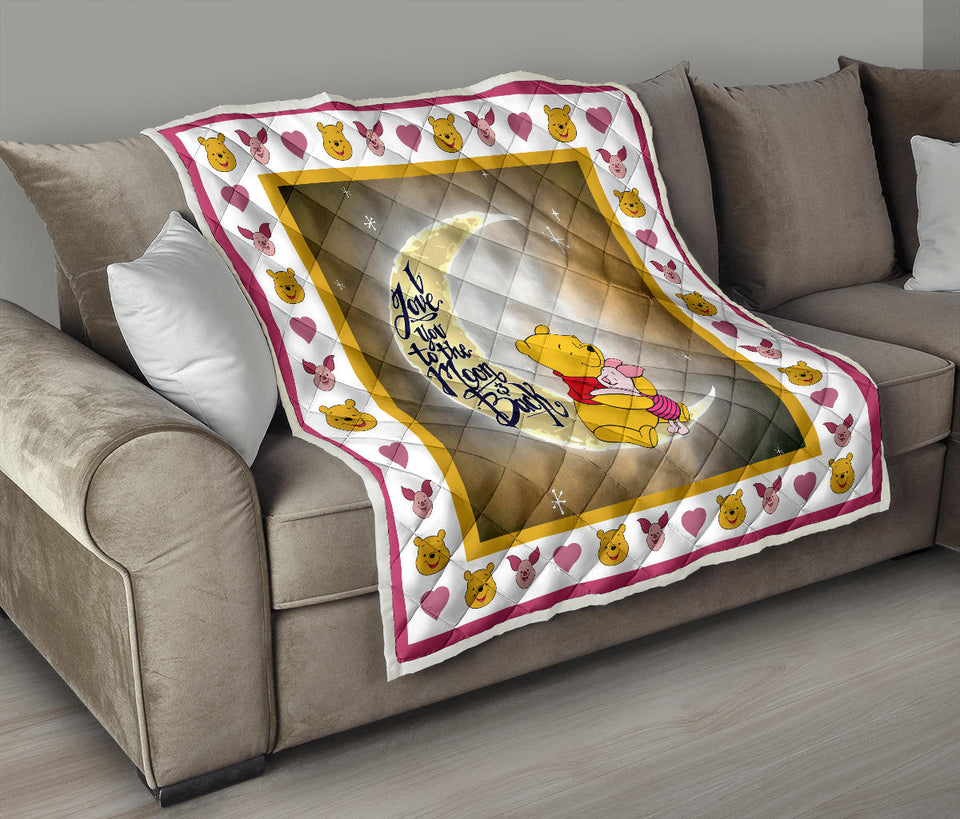 Pooh Blanket I love you to the Moon and back copy