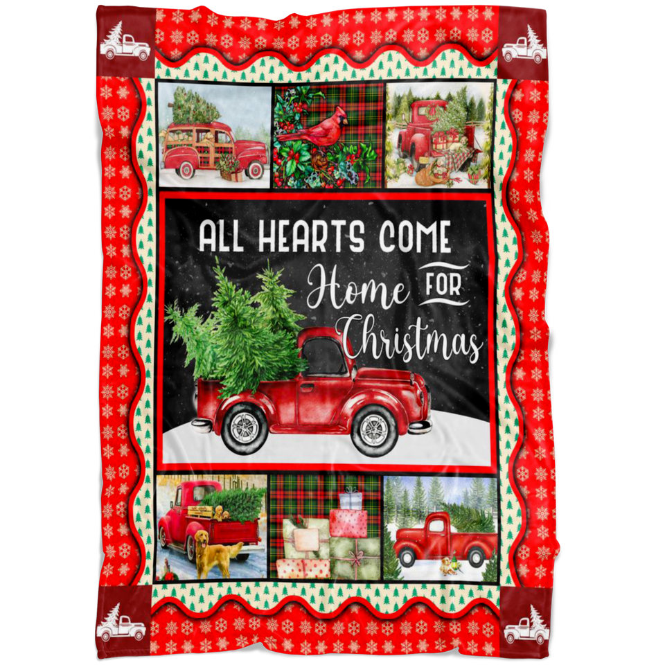 Red Truck Christmas Blanket copy