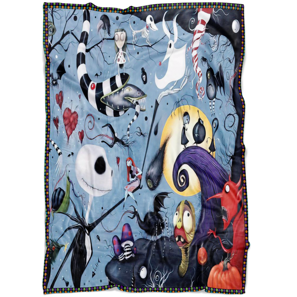Nightmare Before Christmas Kingdom Fabric Blanket