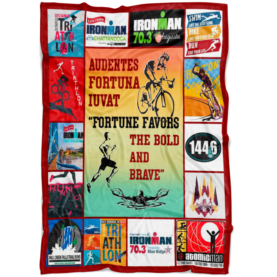 I Love Triathlon Blanket