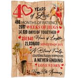 40th Anniversary Wedding Blanket