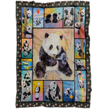 Panda Blankets and Throws - Green Panda 3