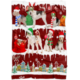 Wire Hair Fox Terrier Snow Christmas Blanket copy