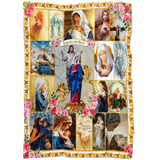 Jesus & Mary Reign In Our Heart Blanket