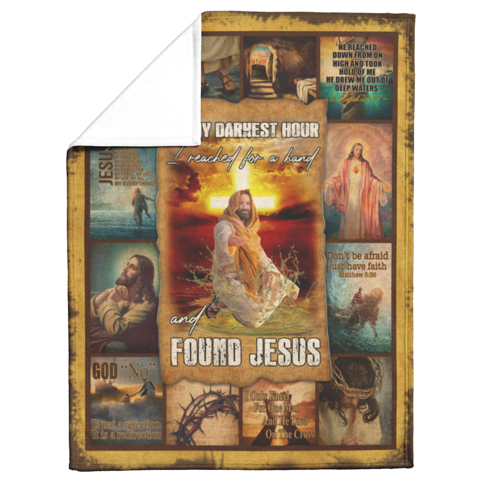 in My Darkest Hour I Reached for A Hand and Found Jesus