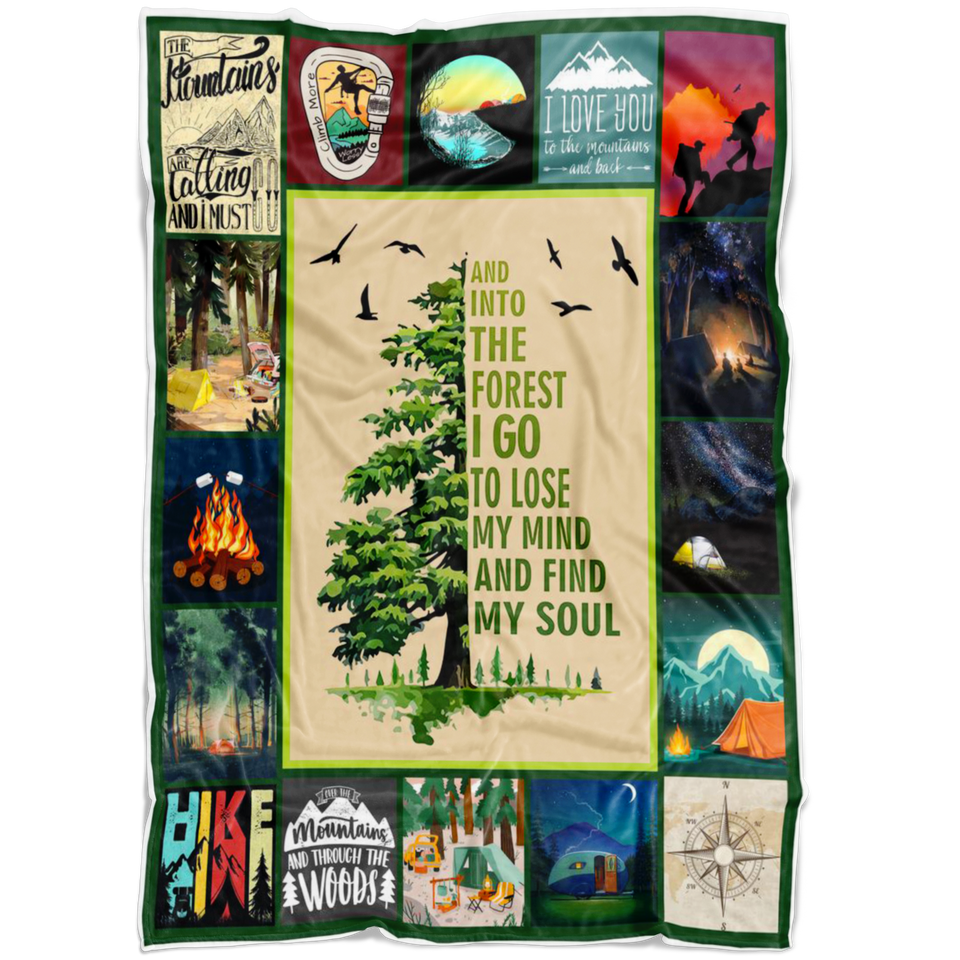 Milestone Blanket, Mountain Blanket - and Into The Forest I Go to Lose My Mind and Find My Soul Blanket - TL