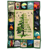 Milestone Blanket, Mountain Blanket - and Into The Forest I Go to Lose My Mind and Find My Soul Blanket - TL