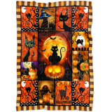 Halloween Cat Blanket Fleece