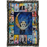 Panda Blankets and Throws - Green Panda 2