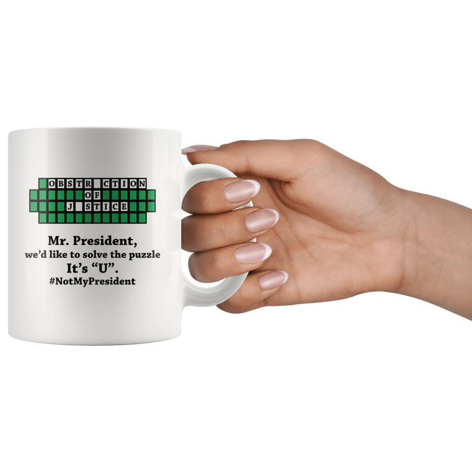 Jyotis - Mr. President, we'd like to solve the puzzle Coffee Mug, Anti Trump Coffee Mug - Funny Democrat Gift Excellent Political Present for Birthdays Anniversaries. 11Oz