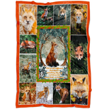 Love Fox Blanket Nature Love Red Foxes Quilt copy