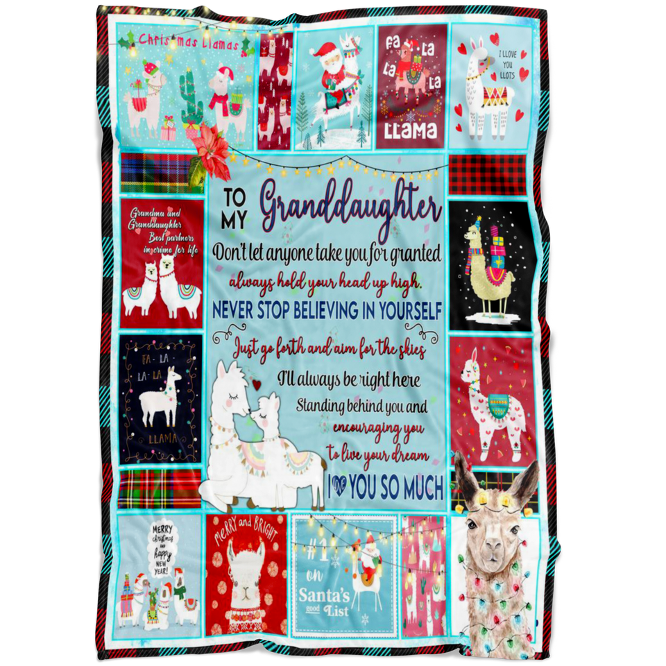 Granddaughter My Fa La Llama Blanket