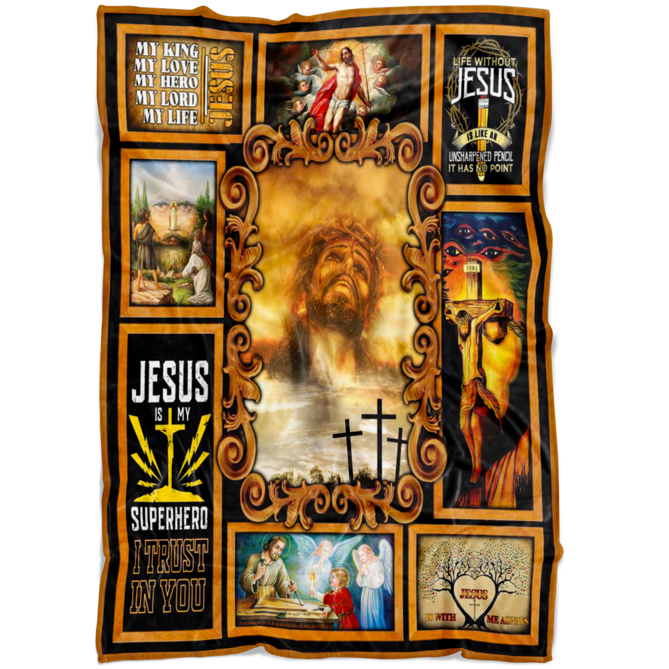 Jesus Is My Love My Hero Blanket