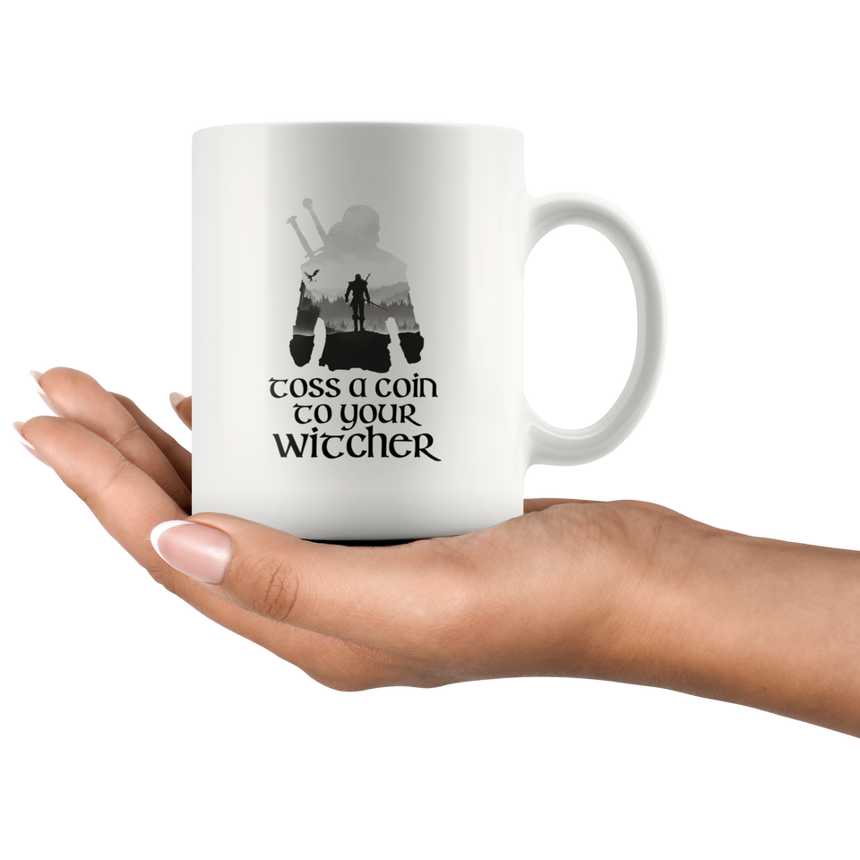 Toss A Coin To Your Witcher - Coffee Mug for Family, Friend, Coworker Gift For Coffee Lover, Ceramic Coffee Mug, Tea Cups 11oz