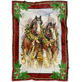 Horse Christmas Blanket