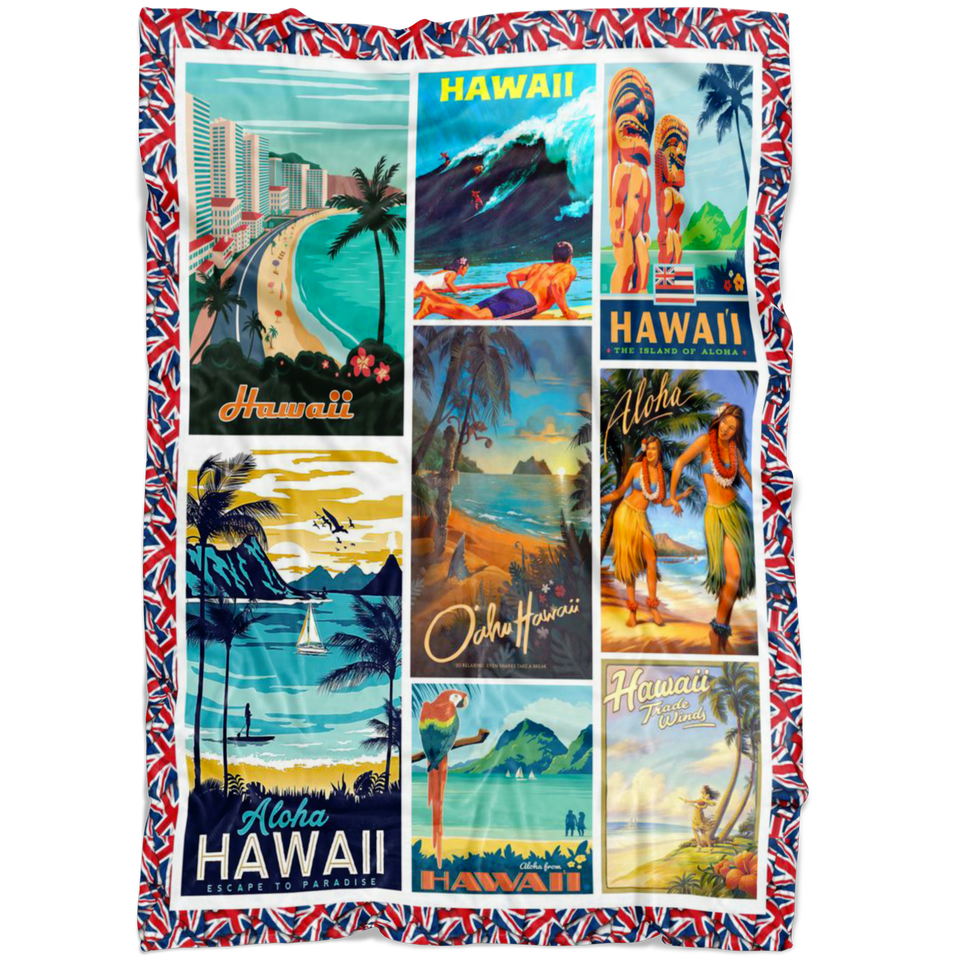 Hawaii Blanket Hawaiian Culture & History Quilt