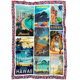 Hawaii Blanket Hawaiian Culture & History Quilt