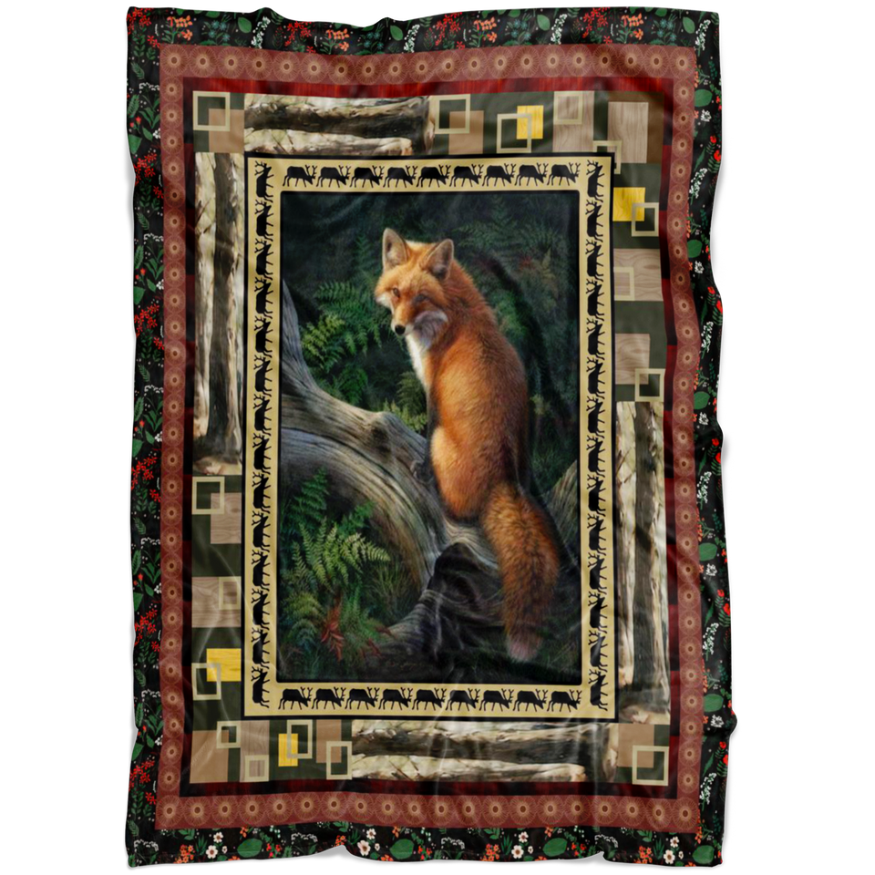 Fox - Fox On Tree Quilt