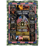 I Served I Sacrificed I Regret Nothing Blanket