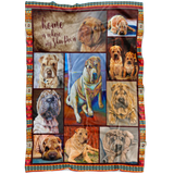 Shar-Pei Dog Blanket Shar-Pei Love Quilt