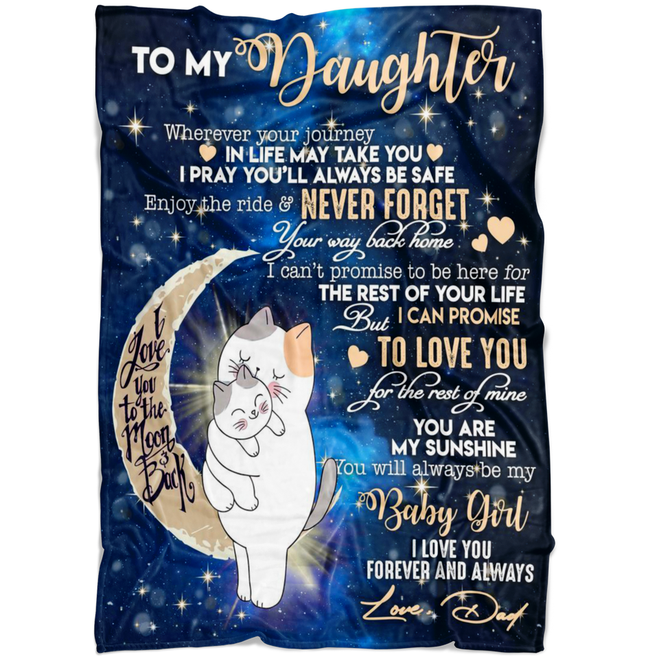 To My Daughter Blanket - Cat