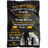 to My Dad If I Could Give You One Thing in My Life 3D Custom Fleece Photo Blanket Fan Gift (X-Large 80 X 60 INCH)