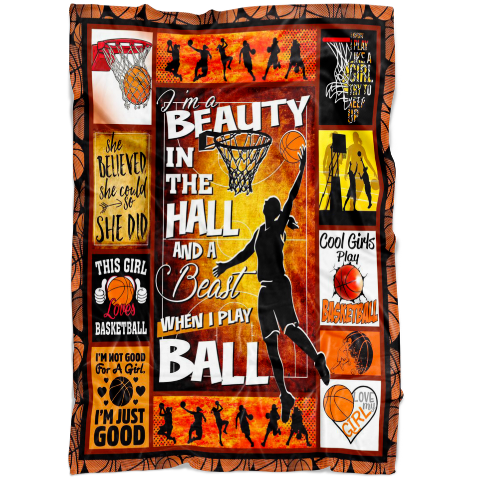Girl Loves Basketball Blanket copy