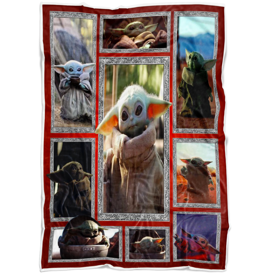 Baby Yoda Blanket, Star Wars Blanket - Baby Yoda Quilt Fleece, Sherpa Blanket TL