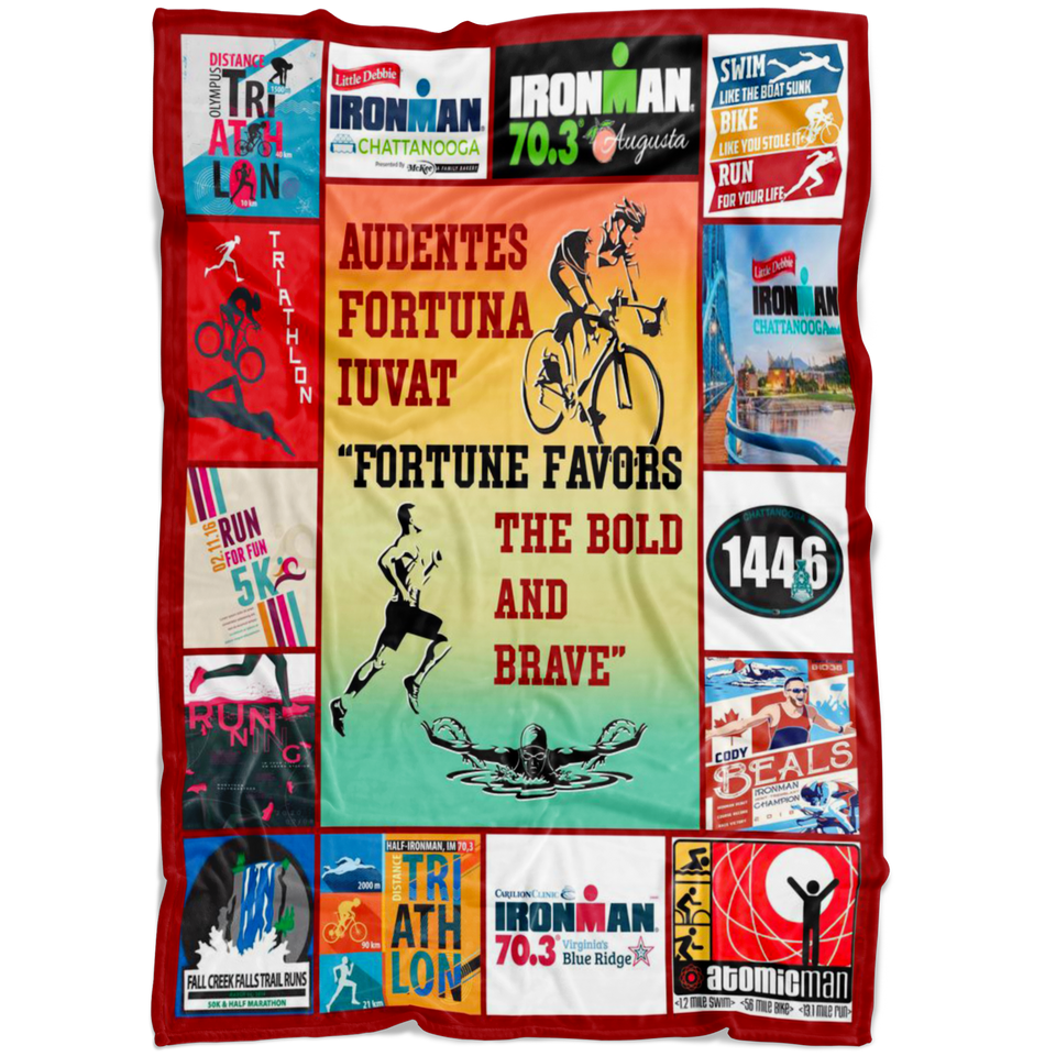 I Love Triathlon Blanket