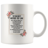 Mother's day Gift, To The Best Mother-In-Law When I fell in love with your son Coffee Mug Decorations Gifts, Mothers Day Mug, Best Birthday Gifts for Men Women, Perfect gift for Mother’s Day - TL