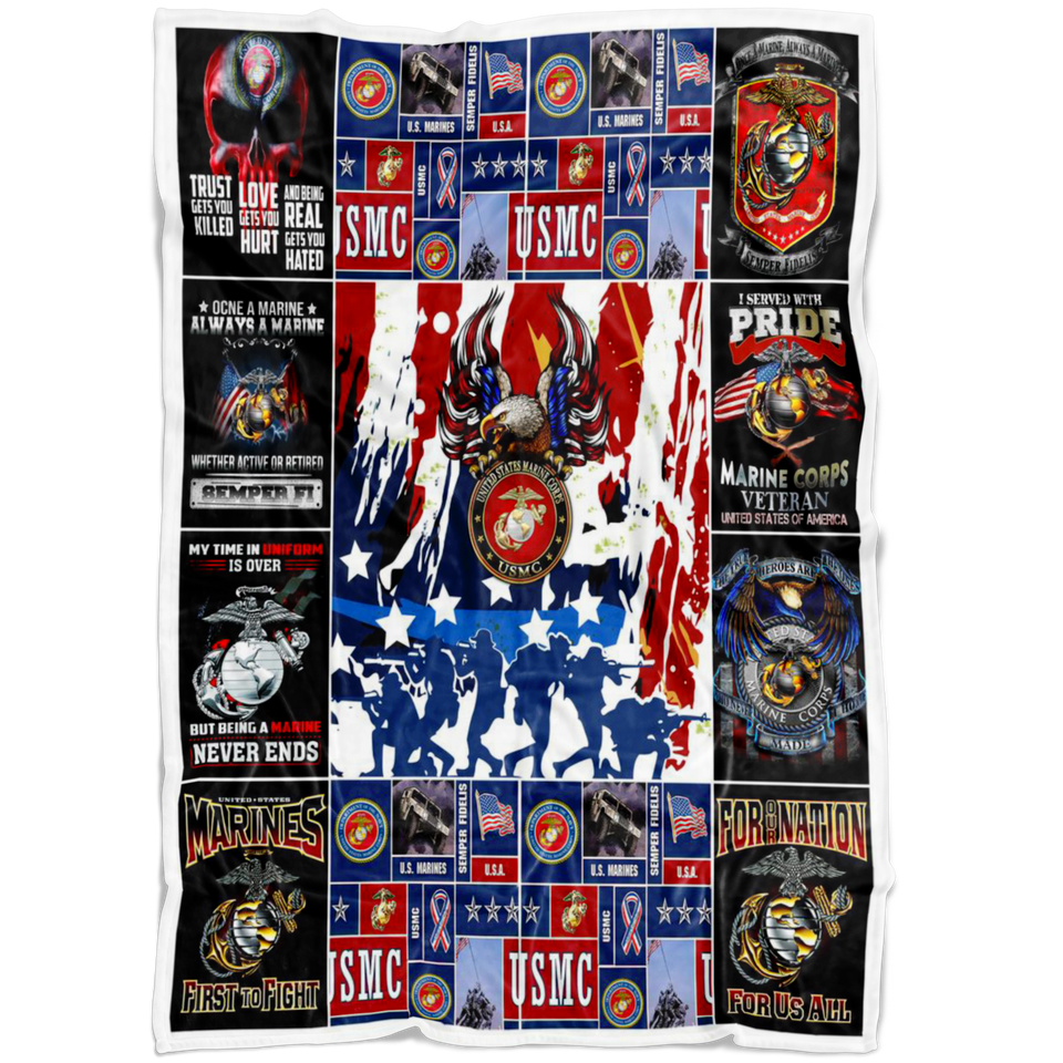 Usmc Veteran Blanket1 copy