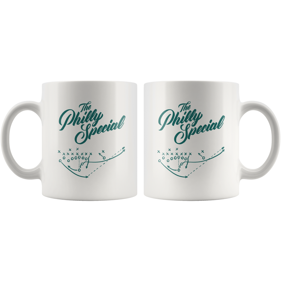 The Philly Special Eagles Nick Foles Trick Play Coffee Mug Philly Special Mug - Funny Philadelphia Eagles Superbowl Mug, 4th Down Play, Nick Foles Touchdown, Special Football Mug 11oz - TL